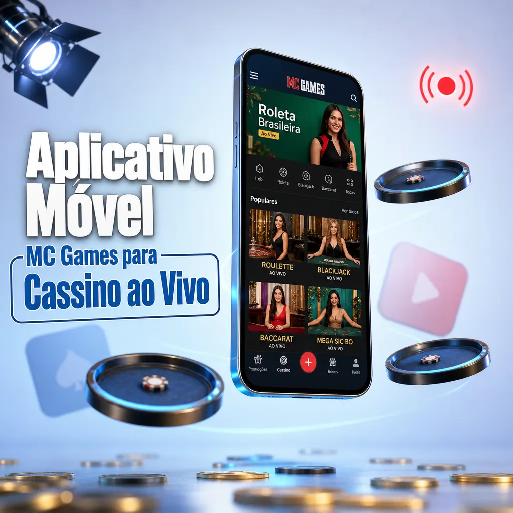 Aplicativo web MC Games para cassino ao vivo, acessível pelo navegador do celular sem baixar APK