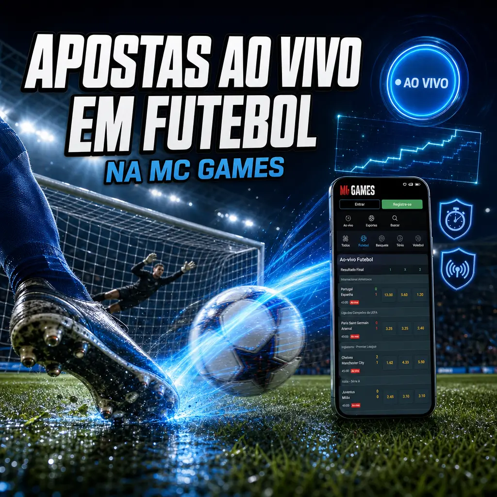 Apostas ao vivo em futebol na MC Games com placar, estatísticas em tempo real, odds dinâmicas e cash out
