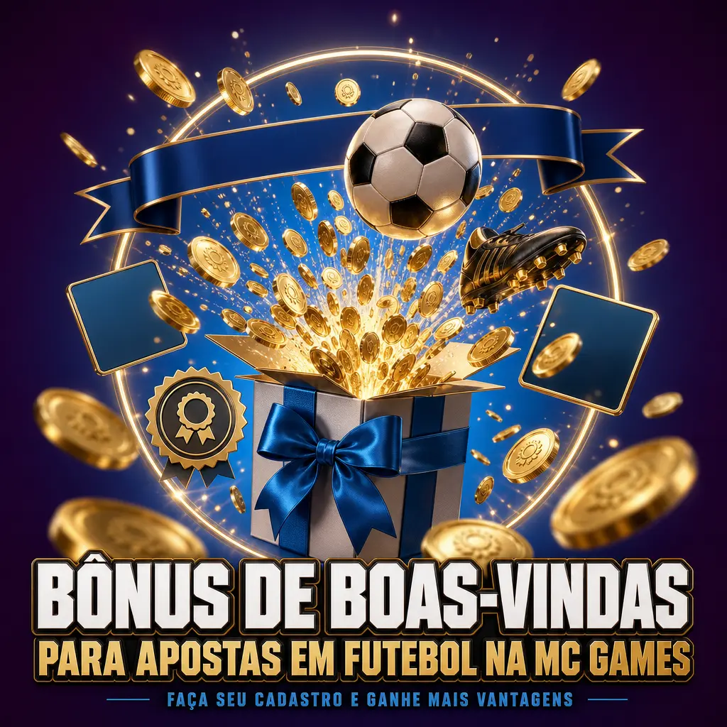 Bônus de boas-vindas MC Games: 100% até 500 BRL para apostas em futebol no primeiro depósito de novos cadastros.