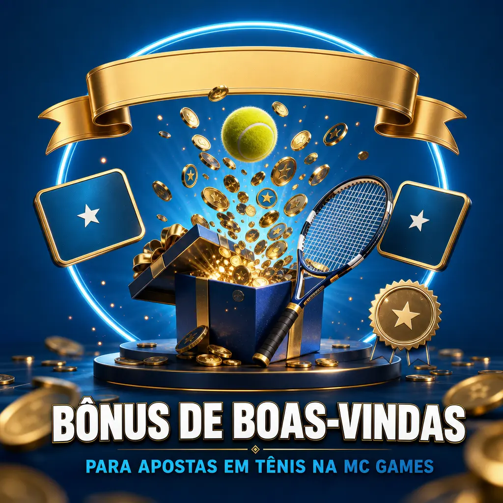 Bônus de boas-vindas MC Games: 100% até R$600 no primeiro depósito para apostas em tênis, incluindo ATP, WTA e Grand Slams.