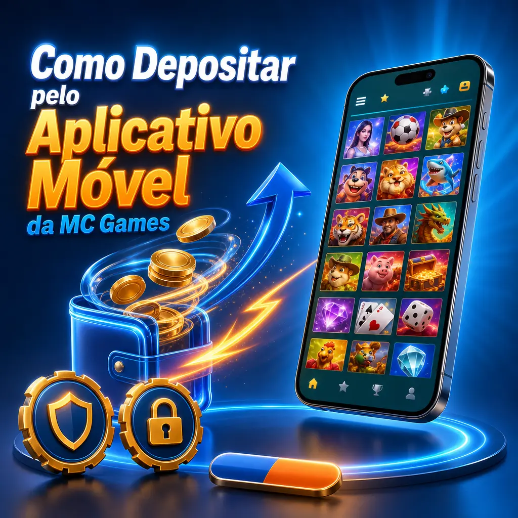 Tela de depósito via PIX no aplicativo móvel da MC Games para Android e iOS