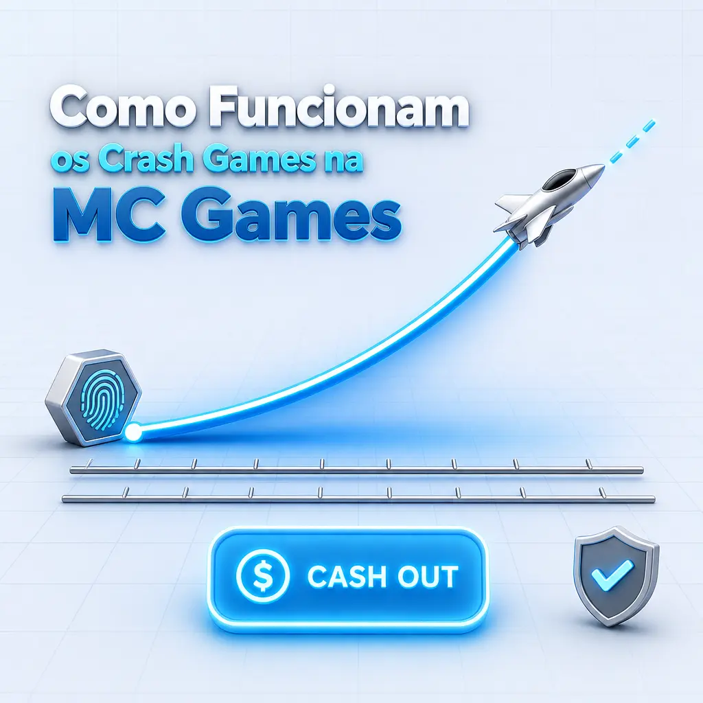 Multiplicador subindo em jogo crash da MC Games, com opção de aposta e saque antes do corte aleatório.