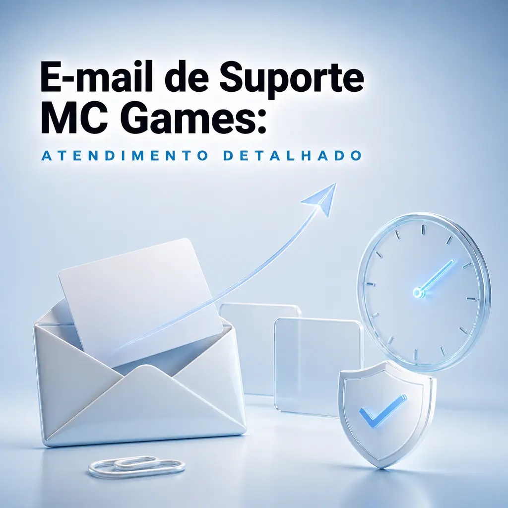 E-mail de suporte MC Games para contestações, contas suspensas e envio de documentos com atendimento em até 24 horas