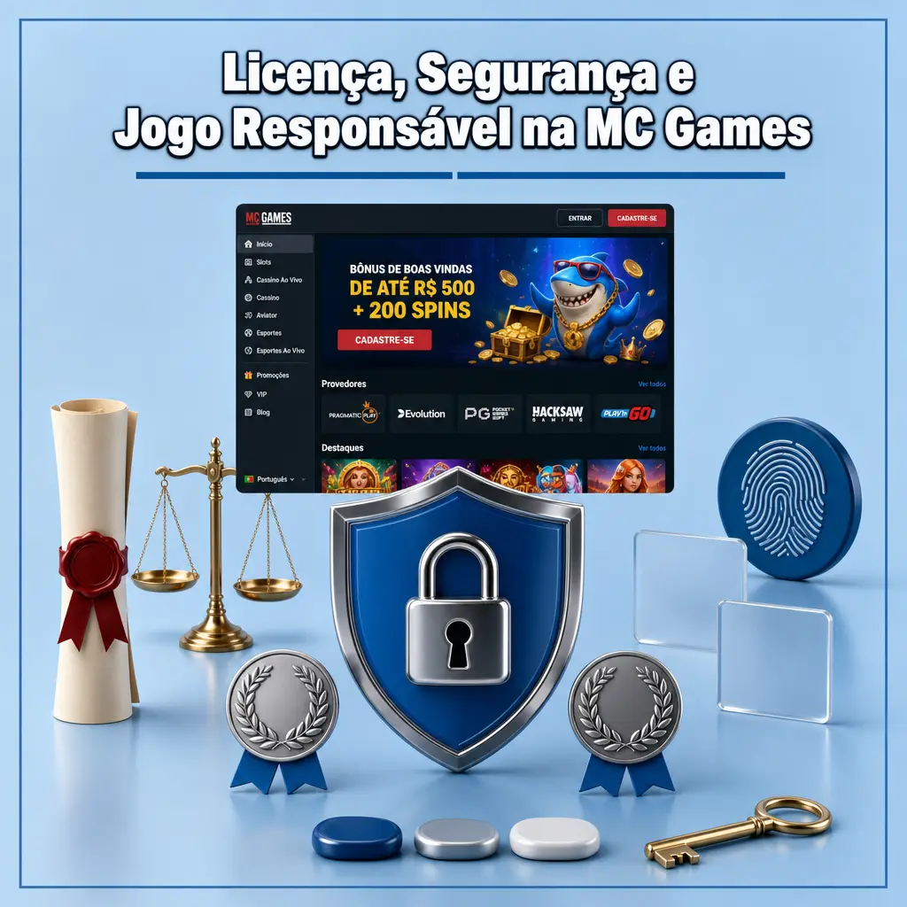 Licença Curaçao eGaming, criptografia SSL, verificação KYC e ferramentas de jogo responsável na MC Games