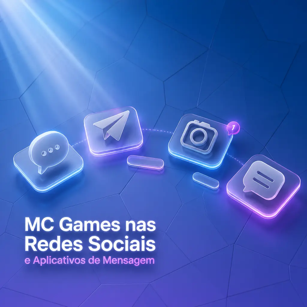MC Games em redes sociais: Telegram, WhatsApp, Instagram e X para promoções, suporte e novidades de jogos