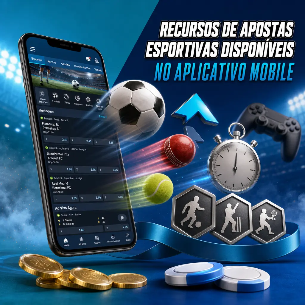 Aplicativo MC Games com apostas esportivas ao vivo e pré-jogo, odds decimais, cash out e mais de 30 modalidades.