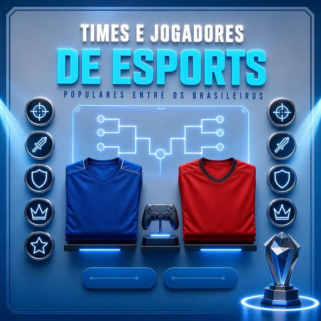 Times e jogadores de esports mais populares entre brasileiros, como LOUD, FURIA, paiN Gaming, MIBR e fnx.