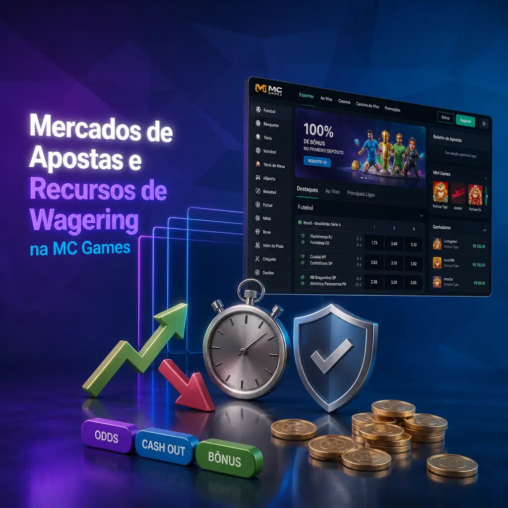 Boletim de apostas da MC Games com mercados como handicap asiático, over/under e odds ao vivo em uma partida de futebol.