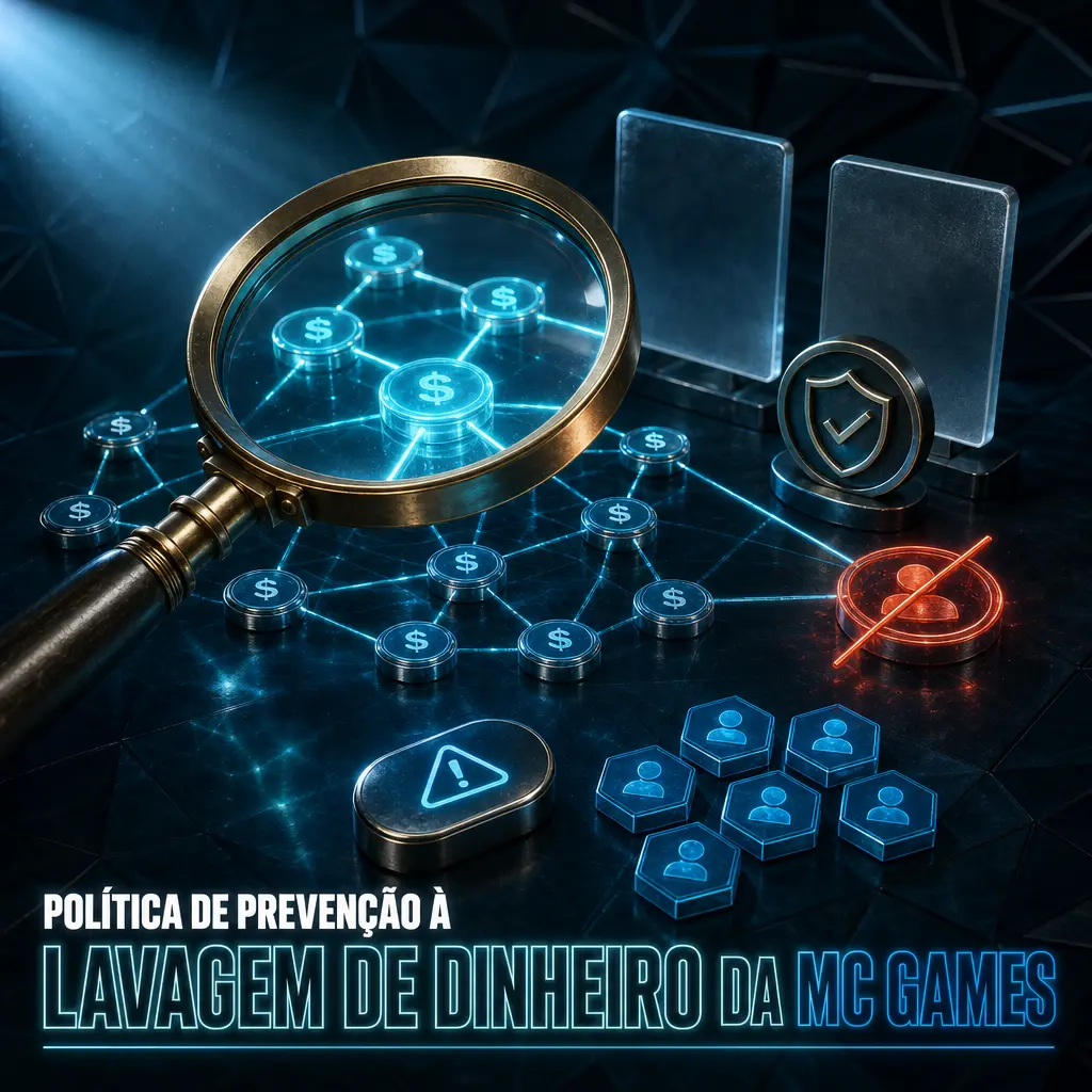 Política de prevenção à lavagem de dinheiro da MC Games conforme Lei 9.613/1998 e monitoramento de transações