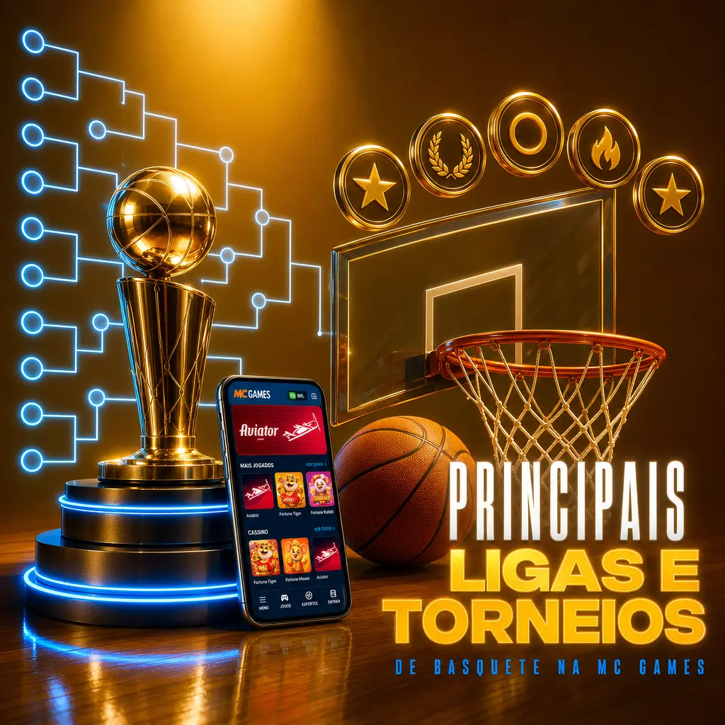 Ligas de basquete como NBA, EuroLeague, FIBA e NBB disponíveis para apostas esportivas na plataforma MC Games.