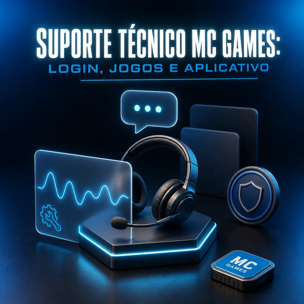 Suporte técnico MC Games resolvendo erro de login, falha em jogos e travamento do aplicativo Android
